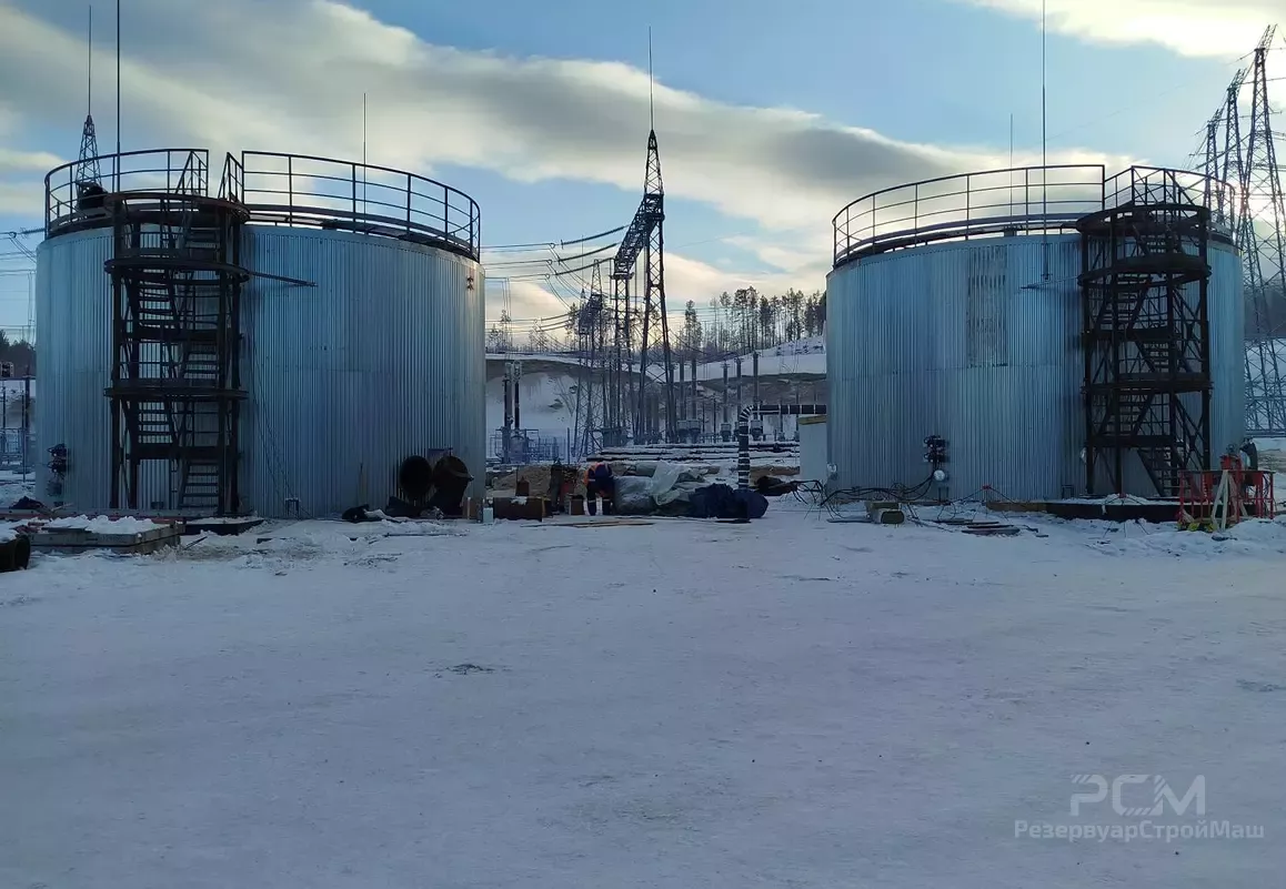 Завершение монтажа двух РВС-500 м3